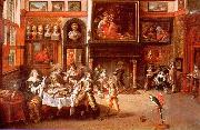 Frans Francken II Gastmahl im Hause des Burgermeisters Rockox oil on canvas